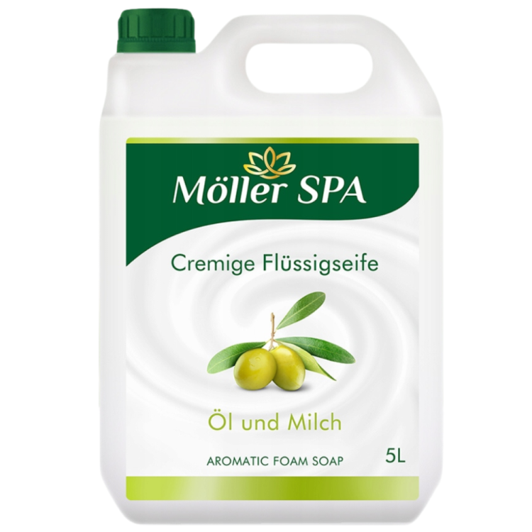 Möller SPA MYDŁO W PIANIE PIANCE MLEKO &amp; OLIWA 5L DO DOZOWNIKÓW.png