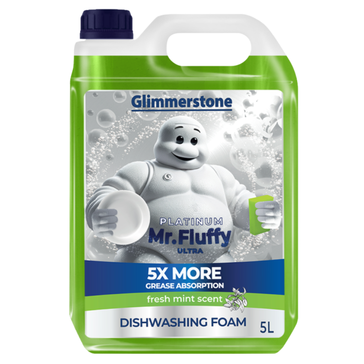 Mr. Fluffy PIANKA PIANA PŁYN DO MYCIA NACZYŃ W PIANCE MIETOWY ZAPAS 5L.png
